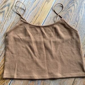 ME TO WE cinnamon crop cami top/exc/M